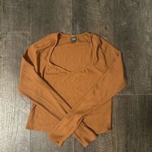 Orange ripped long sleeve